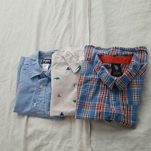Boys bundle 4t button up Shirts Polo Carter's & Oshkos - Picture 11 of 11